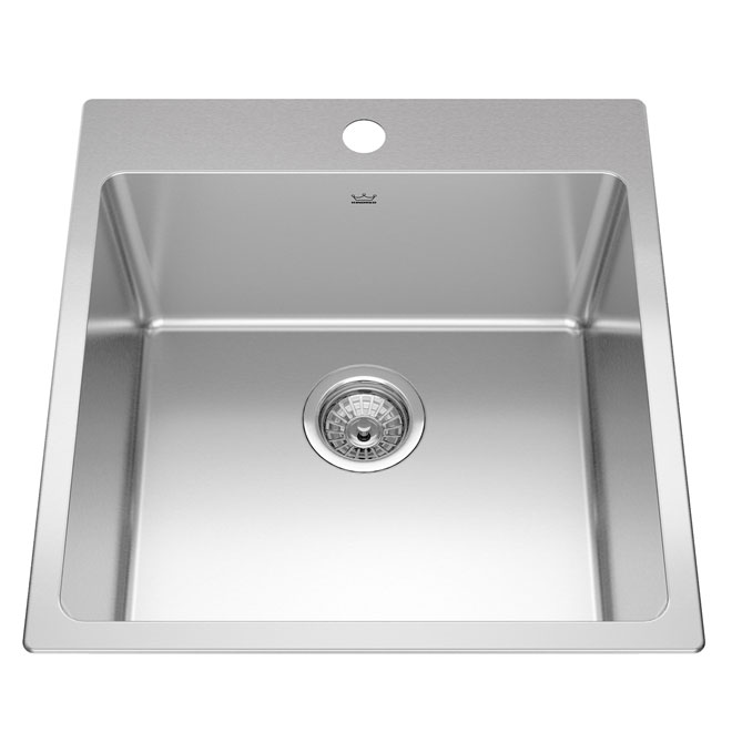 Kindred 20-in x 20.9-in Stainless Steel Single Bowl Drop-In Residential Kichen Sink