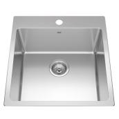 Kindred 20-in x 20.9-in Stainless Steel Single Bowl Drop-In Residential Kichen Sink