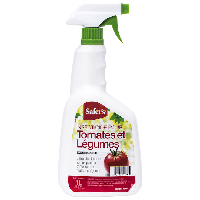 Vaporisateur insecticide pour tomates et légumes Safer's prêt à l'emploi, 1 L