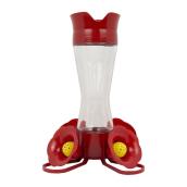 Hummingbird Feeder - Plastic/Glass - 8 oz - Red