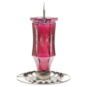 Mangeoire d'oiseaux en verre, rouge, 0,5 lb