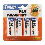 Fly Magnet Fly Sticky Paper Traps - Orange - 4 Pack