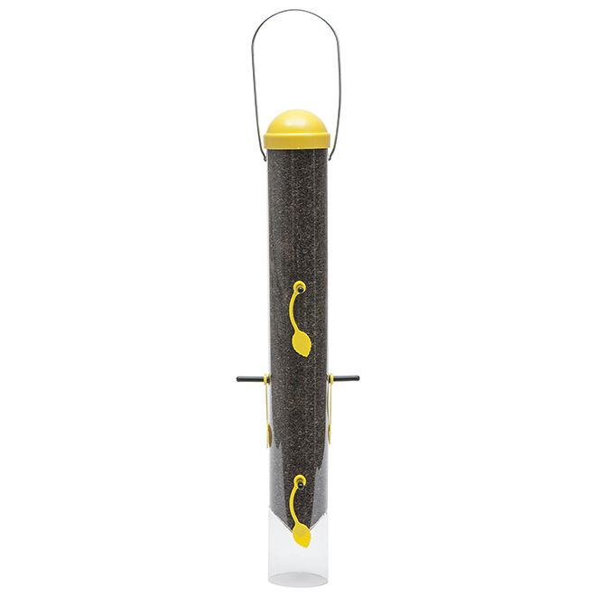 Mangeoire d'oiseaux, 1,5 lb, 6 hublots, jaune et noir