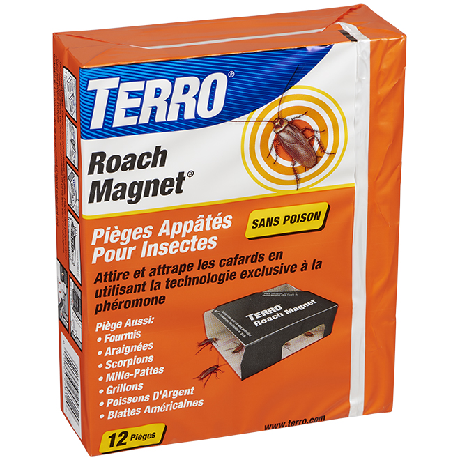 Pièges à cafards Terro non toxiques, 12/pqt T256