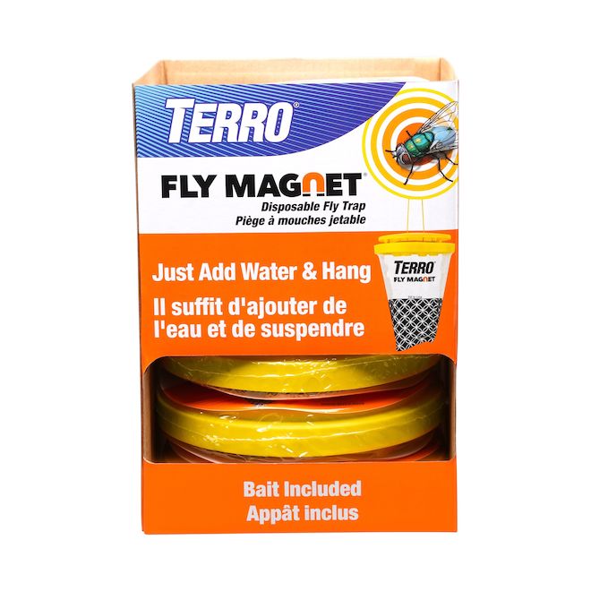 Terro Fly Magnet No Mess Disposable Fly Bag Trap with Bait