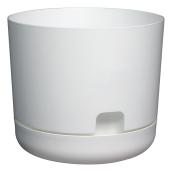 Jardinière Oasis DCN auto-irrigante 8 x 7 po en plastique blanc mat