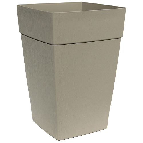 DCN Harmony 12 x 18-in Portobello Plastic Tall Planter