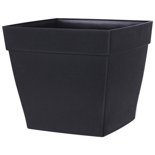 DCN Harmony 14 x 16-in Black Resin Planter