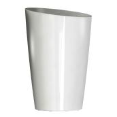 DCN Mirage - Tall Slanted Plastic Planter - 13-in x 19.5-in - Gloss White