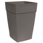 DCN Harmony Tall Planter - Plastic - 16-in - Slate