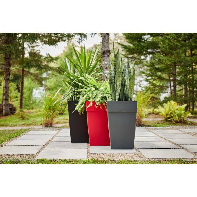 DCN Harmony Tall Planter - Plastic - 16-in - Slate
