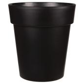 Jardinière en plastique « Viva », 21 po x 23,5 po, noir mat
