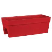 Jardinière pour rampe en plastique, DCN Harmony, 27 po, rouge