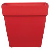 DCN Harmony Plastic Rail Planter - 16-in - Red