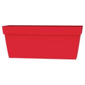 DCN Viva Rectangular Planter - 30-in - Plastic - Flat Red