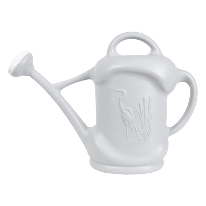 Arrosoir DCN motif de héron 11,3 litres plastique gris pâle