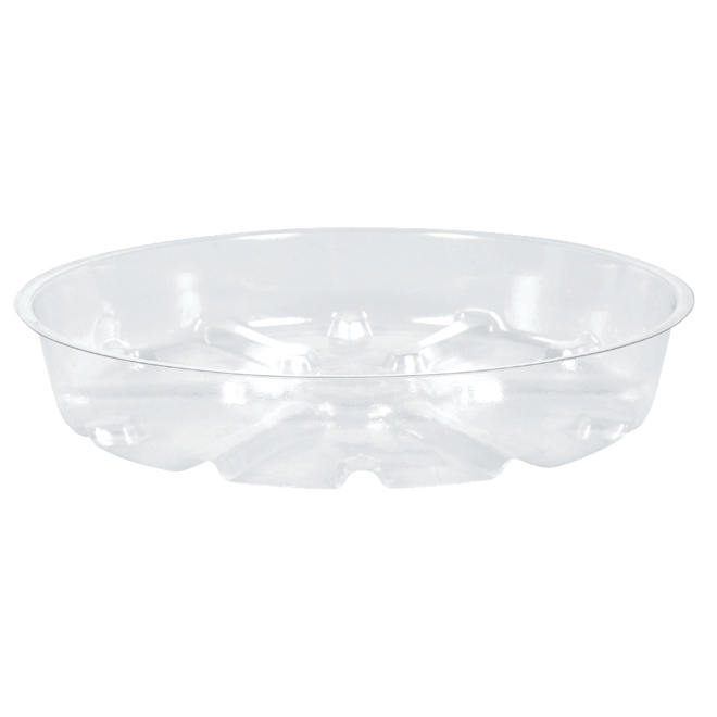 The HC Compagnies 8-in Clear Plastic Plant Saucer - 1/Pack
