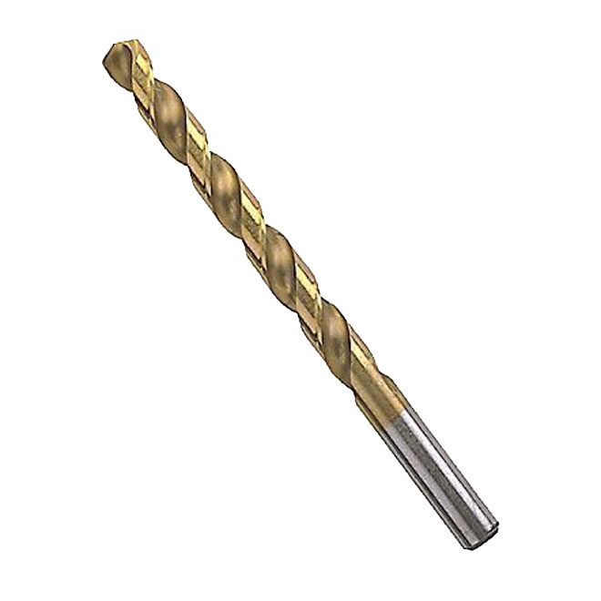 Bosch Titanium-Coated Drill Bit - 3/32-in Dia x 2 1/4-in L - Round Shank - Double Flute - 2 Per Pack