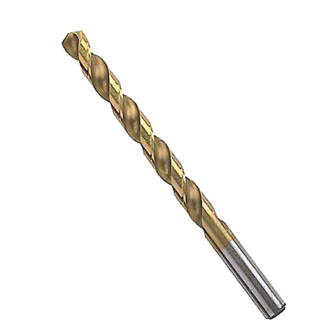 Bosch Titanium-Coated Twist Drill Bit - 7/16-in dia x 5 1/2-in L - 3-Flat Shank - 135° Split Point - Jobber Length