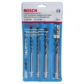 Bosch Blue Granite 5-pc Industrial Hammer Drill Bit Set - Assorted Sizes - Round Shank - Carbide-Tipped