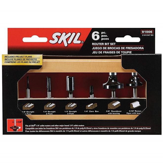 SKIL SKIL 6-Pc Router Bit Set