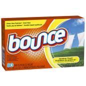 Bounce Fabric Softener Dryer Sheets - Outdoor Fresh Scent - Time-Released - 80 Per Pack
