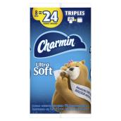 Papier hygiénique Ultra Soft Charmin, 2 plis, paquet de 8
