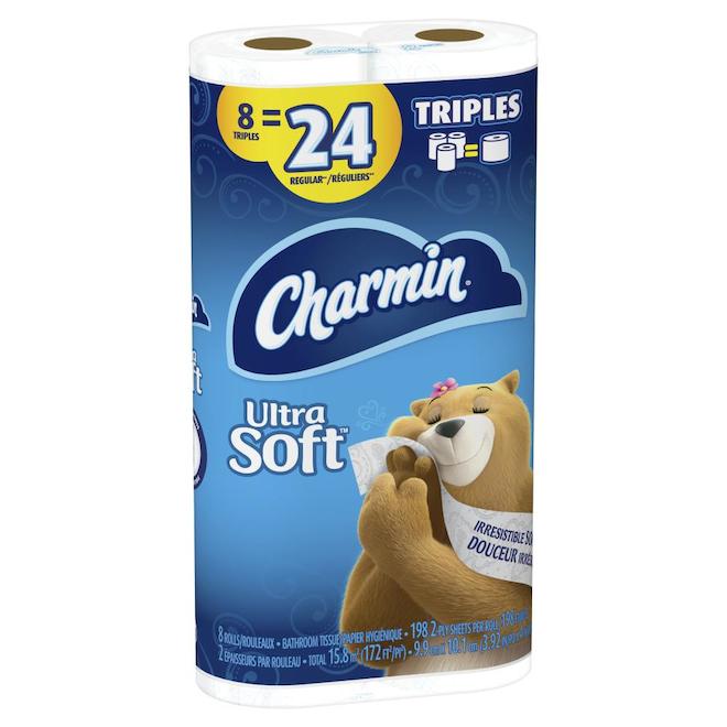 Charmin Ultra Soft Toilet Paper - 2 Plys - Pack of 8 80328453