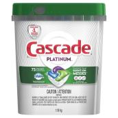 Détergent pour lave-vaisselle Cascade Platinum ActionPacs, parfum frais (75 unités)