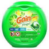Détergent à lessive haute efficacité Gain Flings!, parfum original (42 unités)