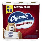 Charmin Ultra Strong 2-Ply White Bathroom Tissue - 12 Mega Rolls - 242-Sheet Rolls