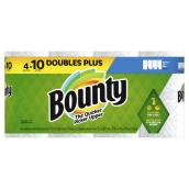 Bounty Double Plus White Paper Towels - Select-a-Size - 4 Rolls - 113-Sheets Roll