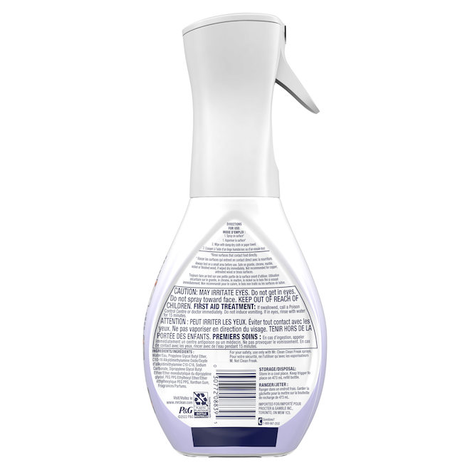 Nettoyant tout usage vaporisateur à la lavande Clean Freak de M. Net, bouteille de 473 ml