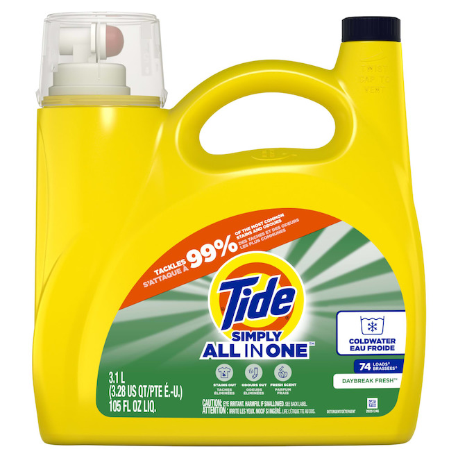 Tide Simply All in One Laudry Liquid Detergent - Daybreak Fresh Scent - 3.9-l