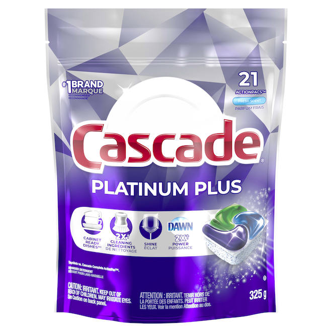 Cascade Platinum Plus Dishwashing Pods Actionpacs - 21 pods