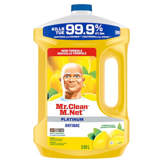 Mr. Clean Platinum All Purpose Cleaner Anti-Bacterial Lemon Scent - 2.93-L