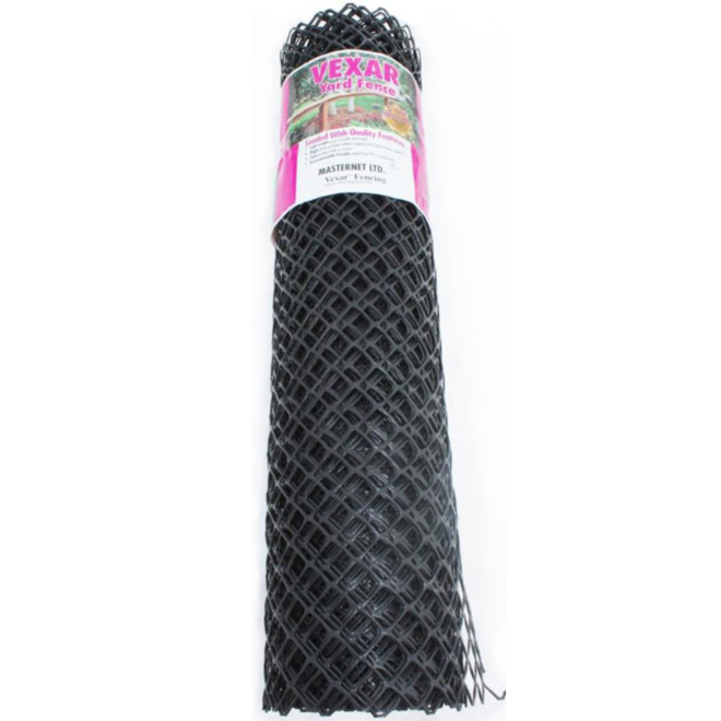 50-ft x 4-ft Black Mesh Lawn Fence