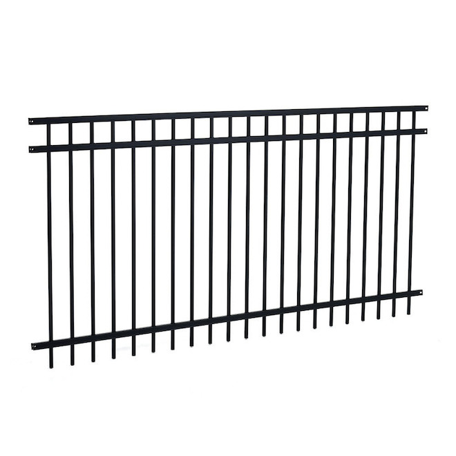 Master Halco 48-in X 96-in Majestic 3-Rail Black Fence Panel 906232 | RONA