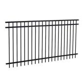 Master Halco 48-in x 96-in Majestic 3-Rail Black Fence Panel