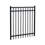 Master Halco 4-ft x 4-ft Montage Majestic 3-Rail Black Fence Gate