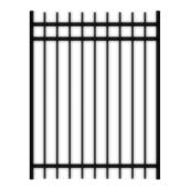 Master Halco 4-ft Square-Top 3-Rail Black Steel Ornamental Gate