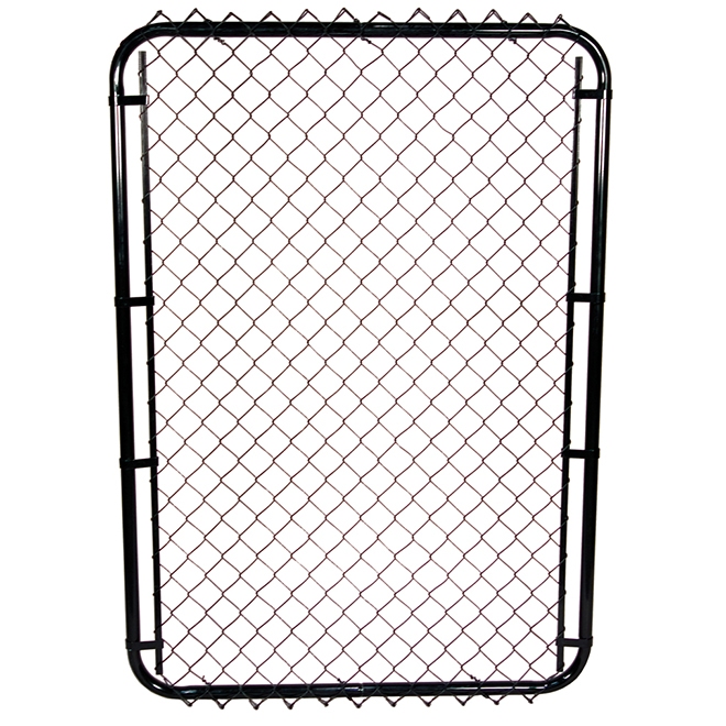 Master Halco 5-ft Black Steel 2-in Mesh Gate