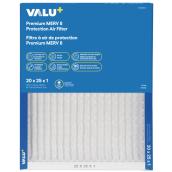 Filtre à air de protection VALU+ Premium MERV 8 de 20 x 25 x 1 po, paquet de 3