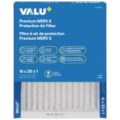 Filtre à air de protection VALU+ Premium MERV 8 de 16 x 20 x 1 po, paquet de 3