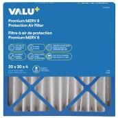 VALU+ Protection Air Filter Premium MERV 8 - 20 x 20 x 4-in