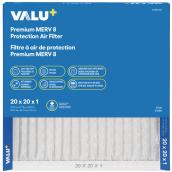 VALU+ Protection Air Filter Premium MERV 8 of 20 x 20 x 1-in - Pack of 3