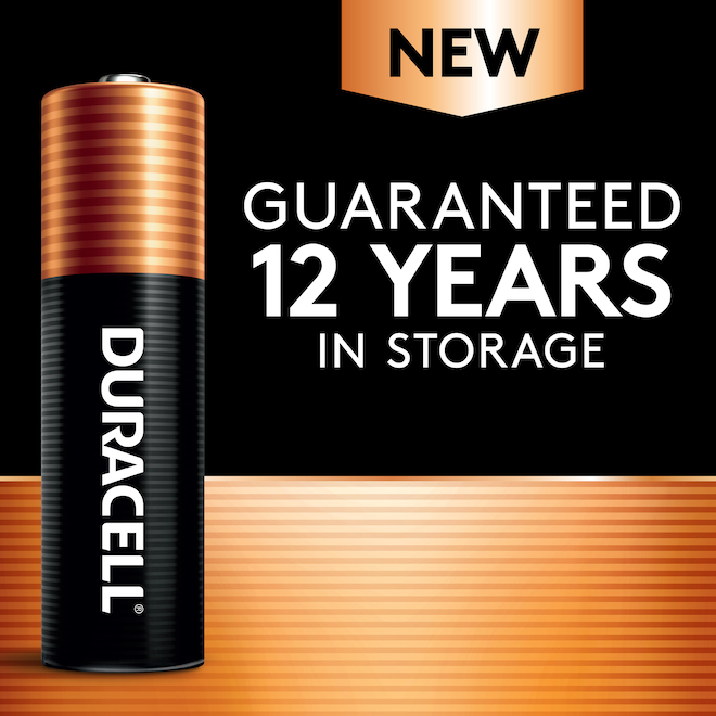 Duracell AAA Alcaline batteries Coppertop 1.5V Pack of 8 Black