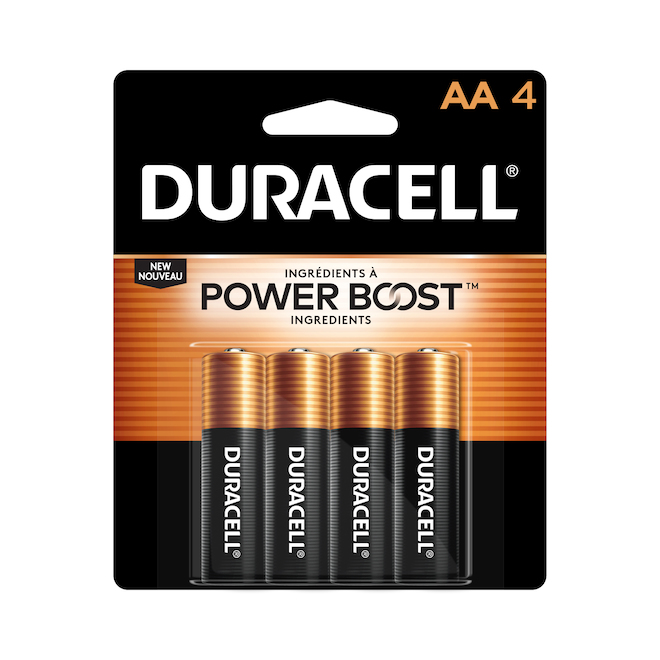 Duracell AA Alkaline Batteries 1.5V Pack of 4 Copper