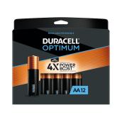 Duracell Optimum AA Alkaline Batteries - 12/Pack