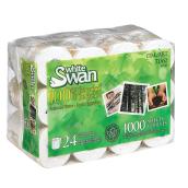 Papier hygiénique 1 épaisseur White Swan, écologique, sans danger pour les fosses septiques, 24 rouleaux par paquet